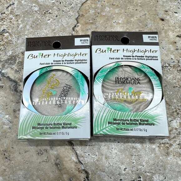 2X Physicians Formula Butter Highlighter Pearl PF10576 Murumuru Cream to Powder - Picture 10 of 11